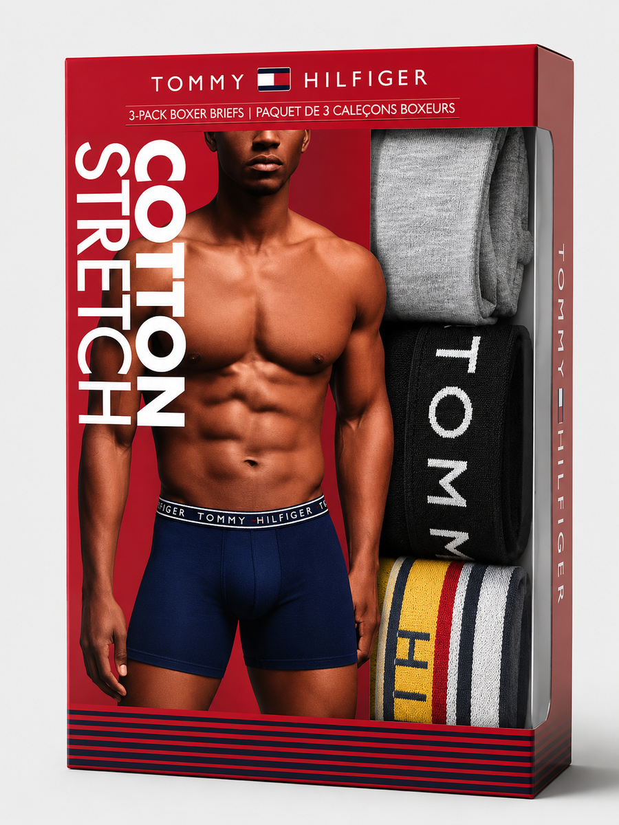 Men's super premium 3-Pack Cotton Stretch Boxer Briefs TH