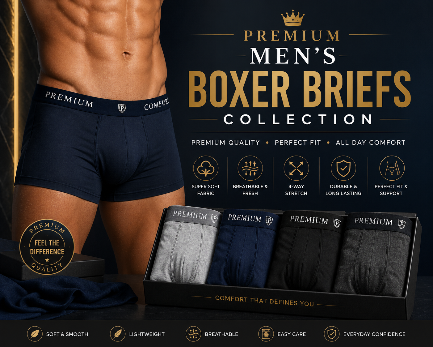 Premium Men’s Boxer Briefs Collection