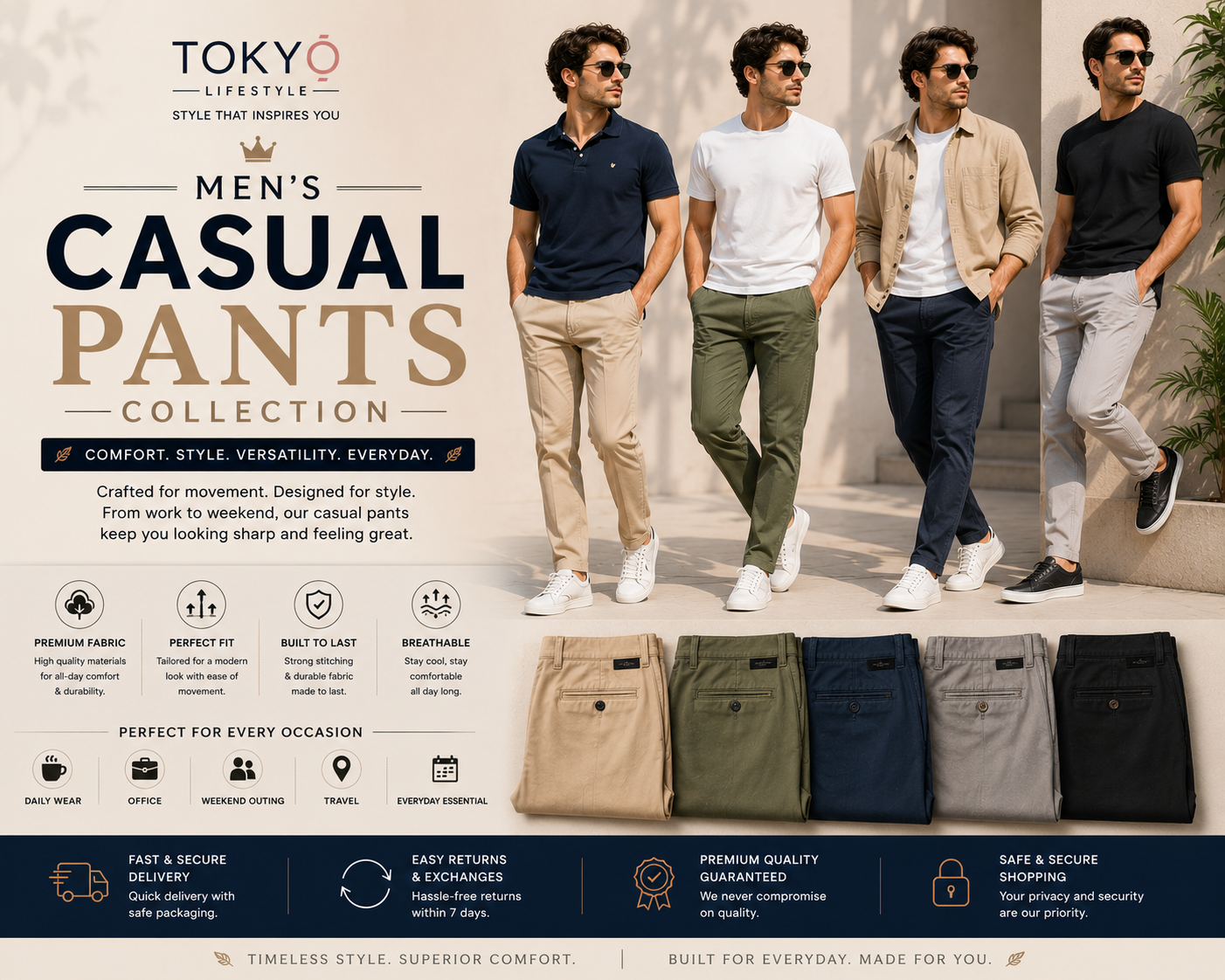 Men’s Casual Pants Collection
