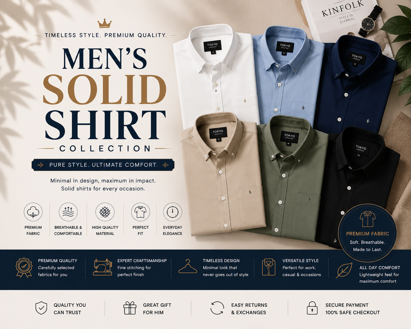 Men’s Solid Shirt Collection