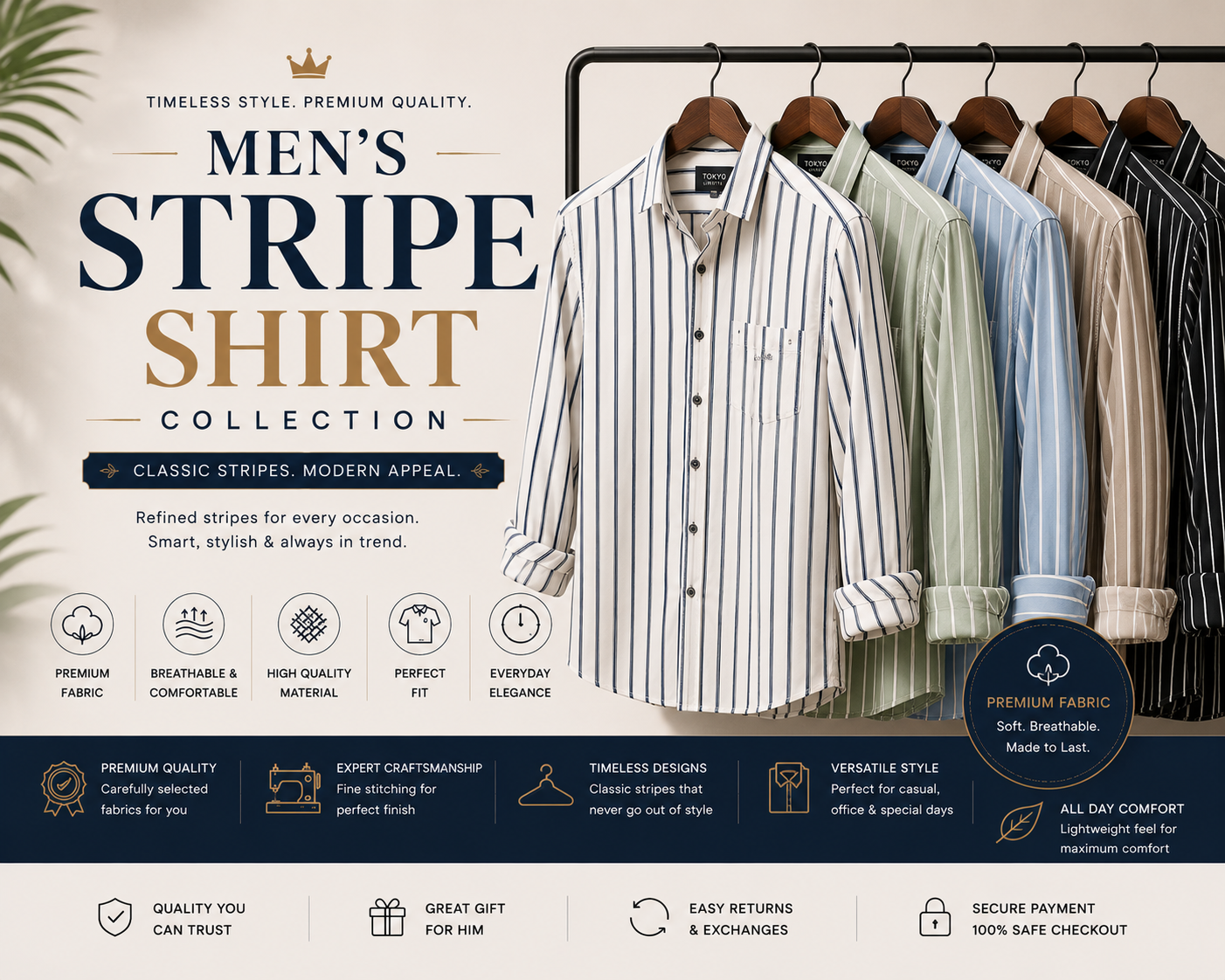 Men’s Stripe Shirt Collection
