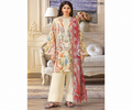 Premium Women's Ivory Floral & Paisley Printed Three Piece Set – C361