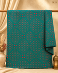 Bakulful Nakshi Kantha – Teal Red Leaf Design | BK15
