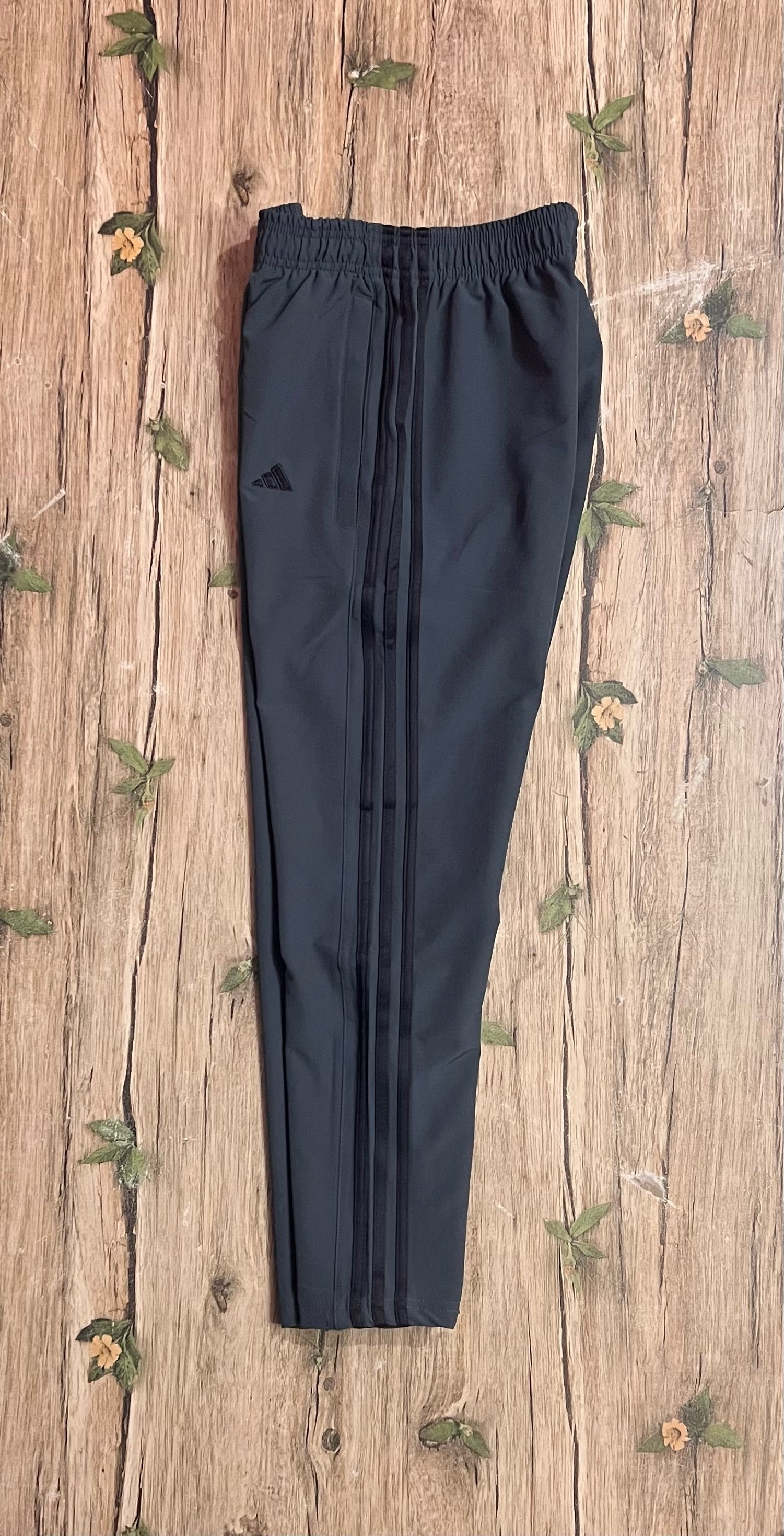 Three Stripe Full Athletic Track Pant Ash Black