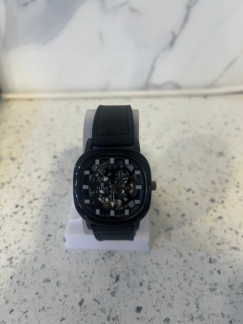Premium Titan Chronograph Leather Strap Watch-W44