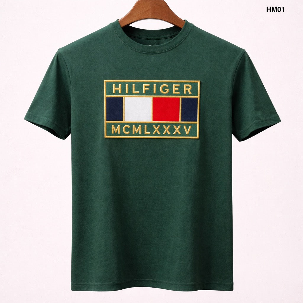 Signature Flag Logo T-Shirt-Forest Green HM01