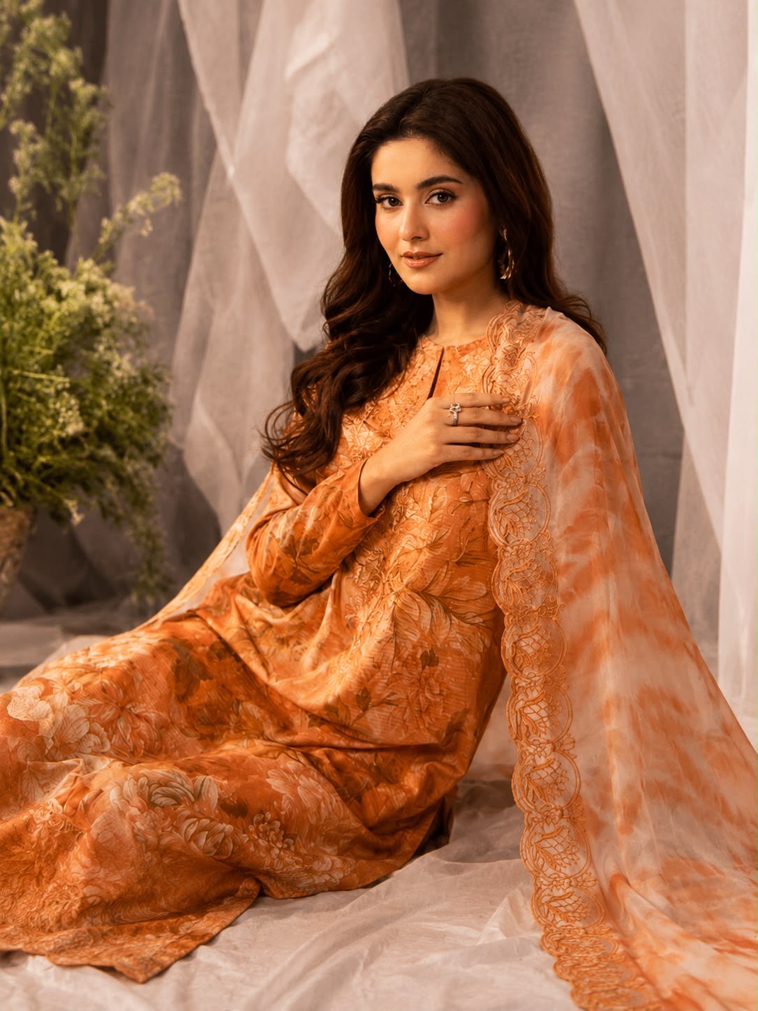 Luxury Digital Printed Lawn Unstitched Three Piece Set -C543