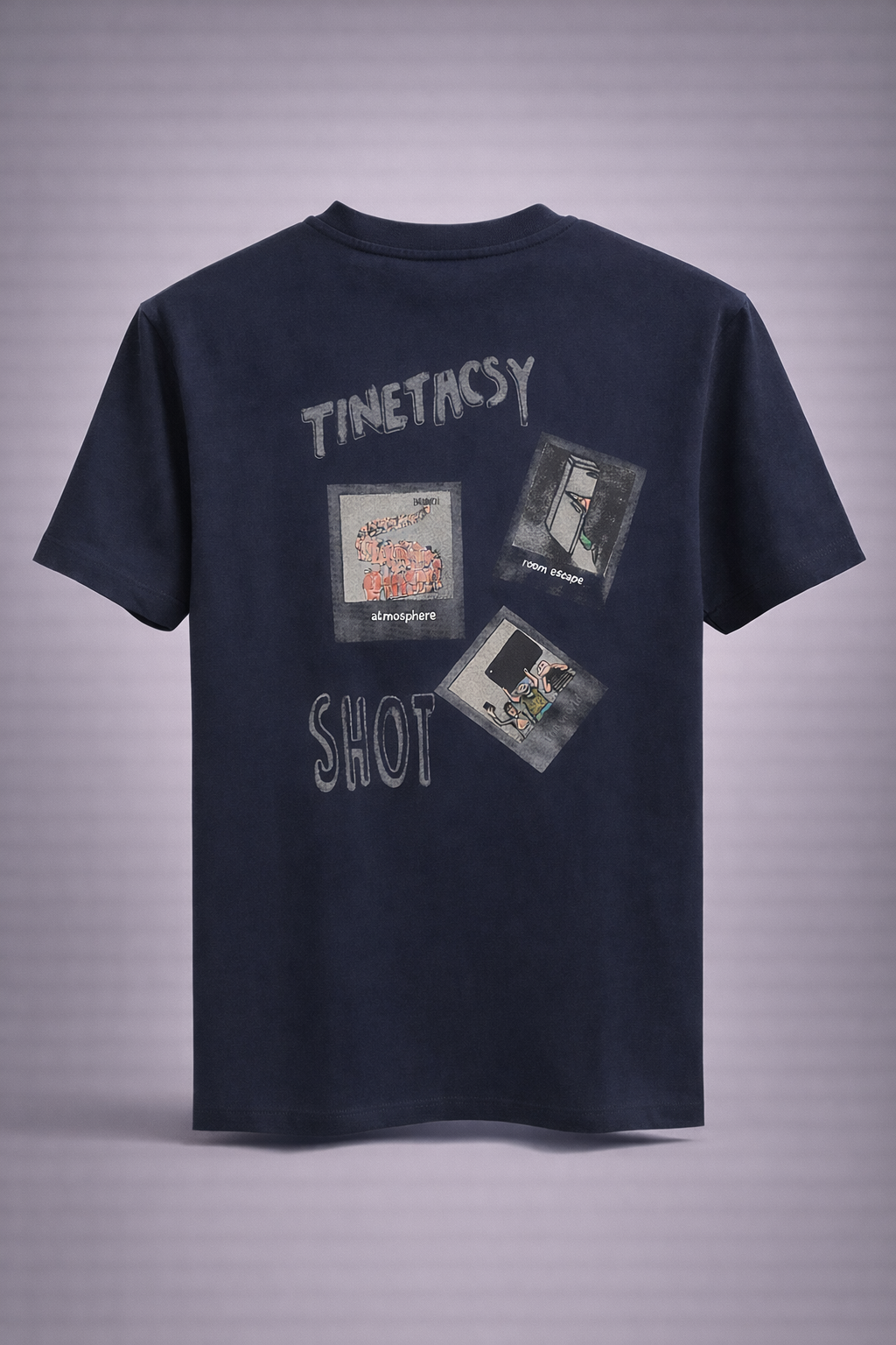 Gatsby Oversized T-Shirt for Men – Premium Stretch Cotton 1423-NAVY