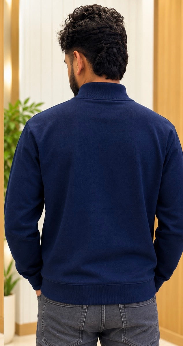 Luxury Winterwear High-GSM Turtleneck- Navy