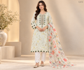 Premium Women’s Floral Embroidered Stitched Three Piece Set - C613