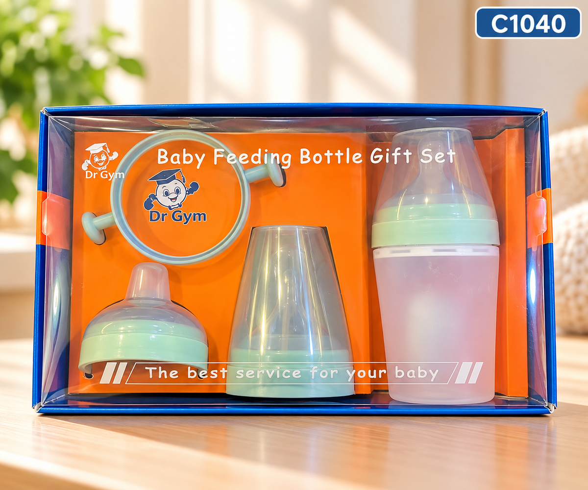 Premium Baby Feeding Bottle Gift Set – 3 Piece Feeding Essentials | C1040