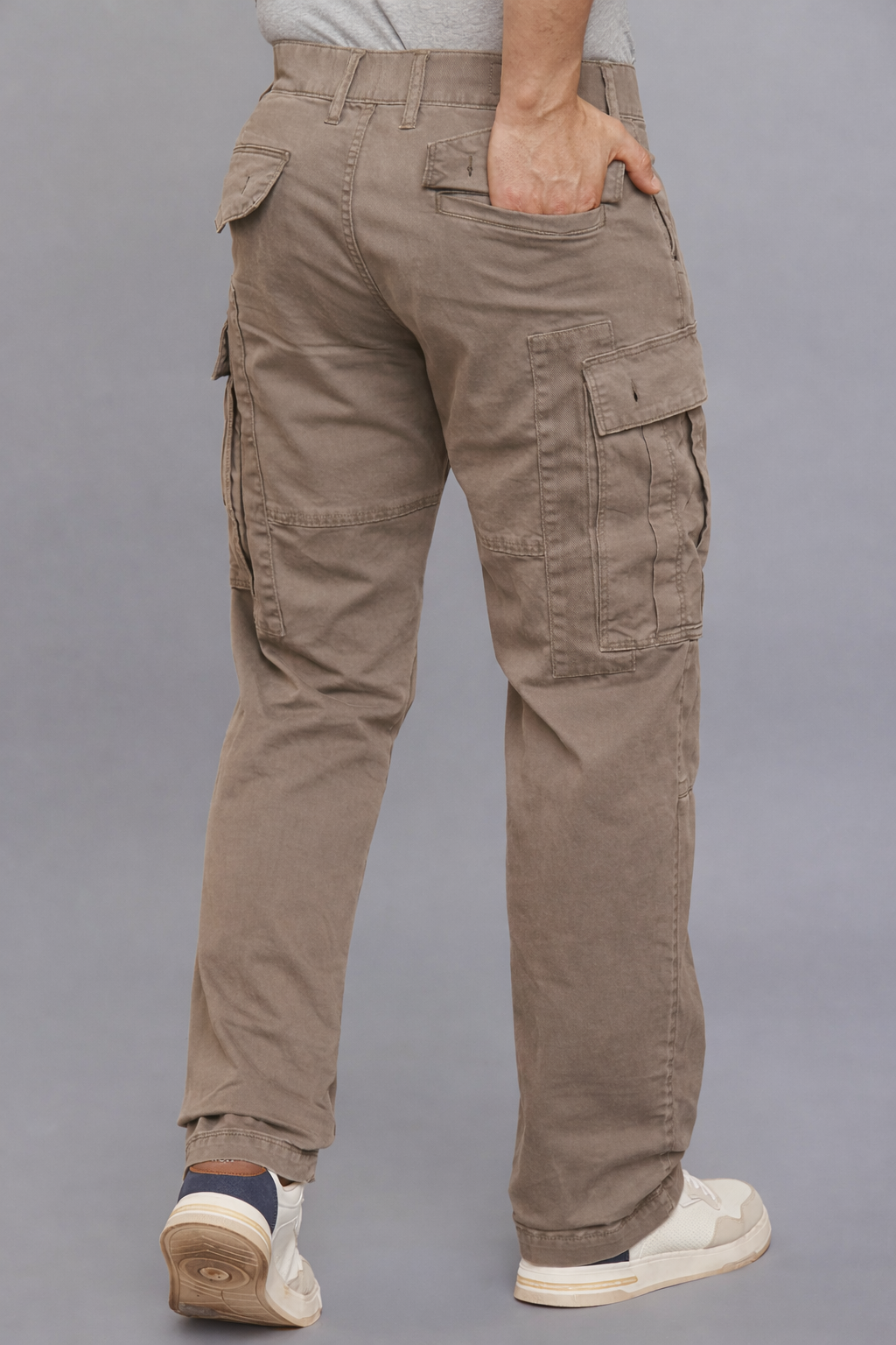 MOSS COMFORT STRAIGHT FIT STRETCH CARGO PANTS RJCP1366-moss