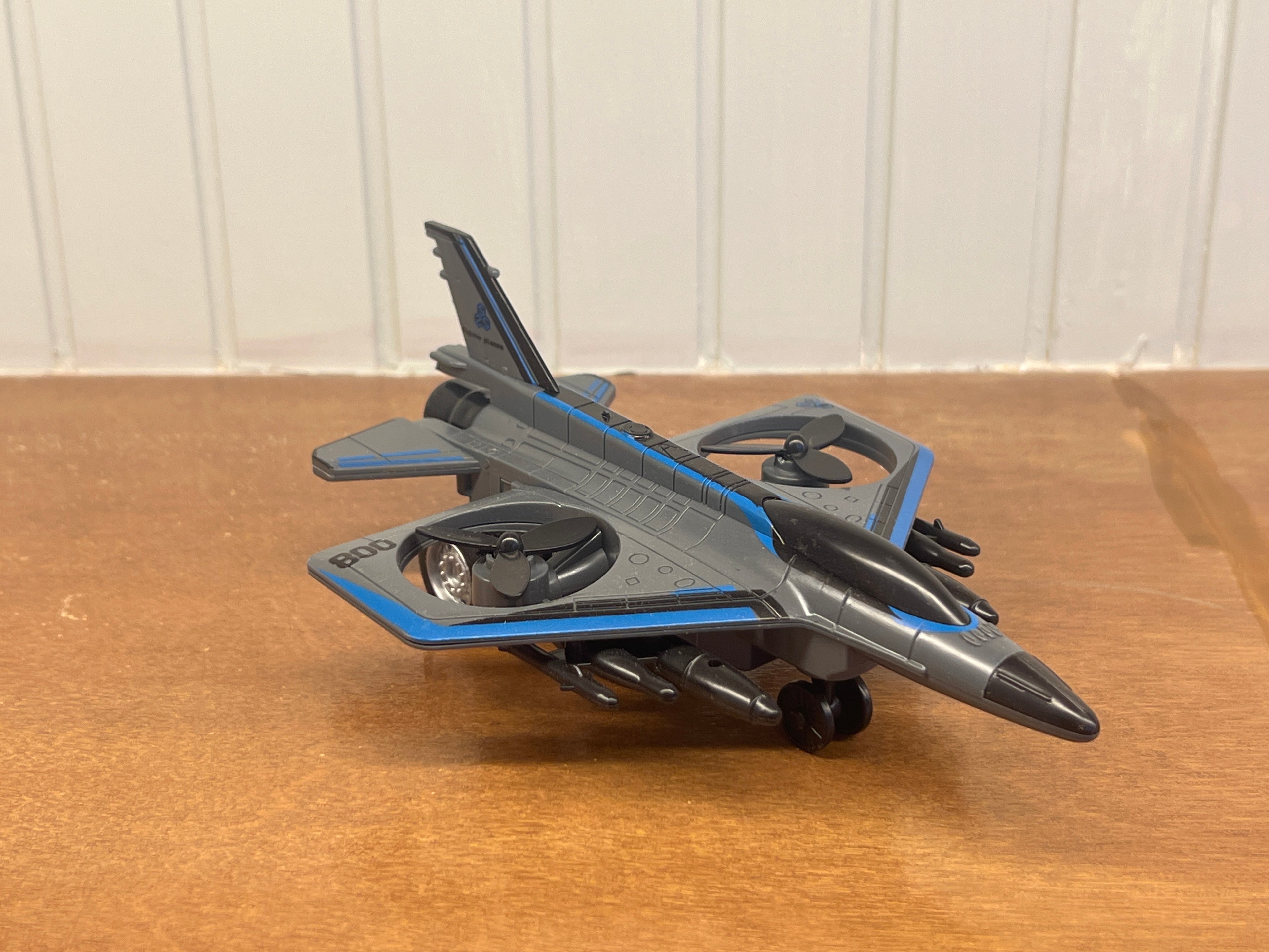 Kids Military Hover Jet Toy Plane – Dual Propeller Fighter Aircraft