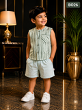 Baby Boys Striped Sleeveless Co-Ord Set-BO26