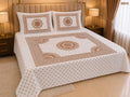 Luxury Caramel Mandala Block Bedsheet-BB06