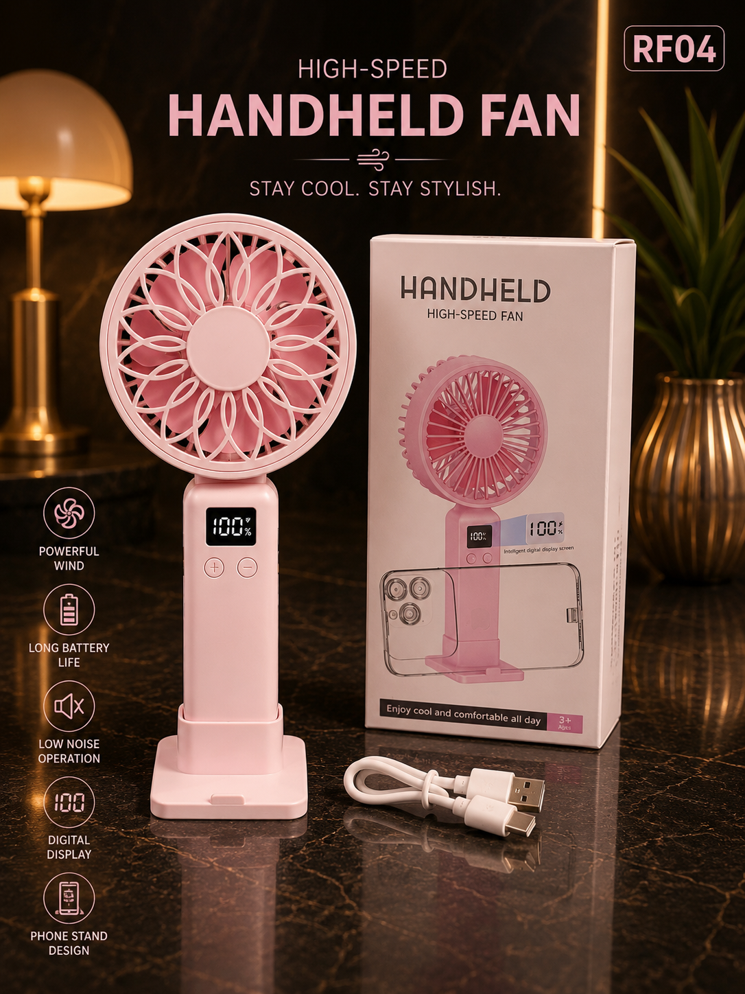 Rechargeable Mini Handheld Fan-RF04