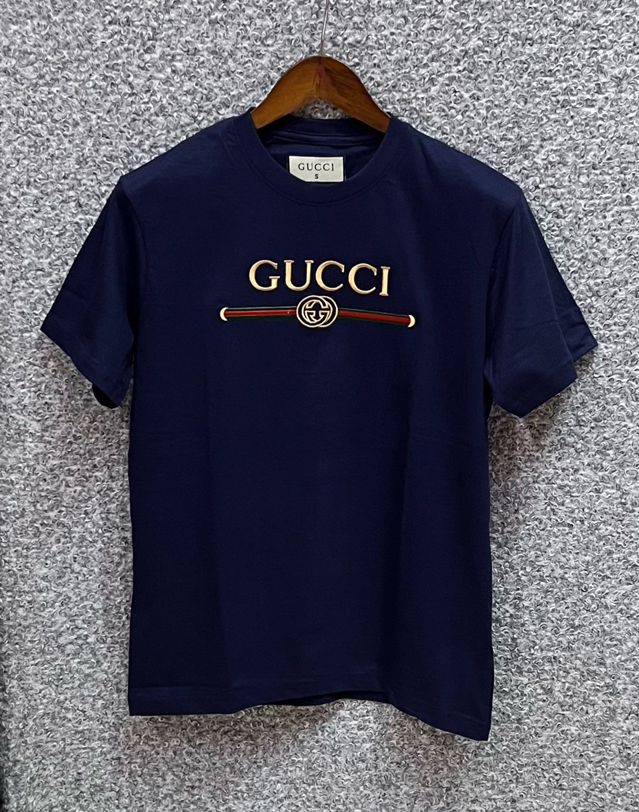 Premium Embroidery Tshirt GCCT Navy .