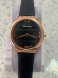LW66 Dicaikong Rose Gold Crystal Bezel Strap Watch