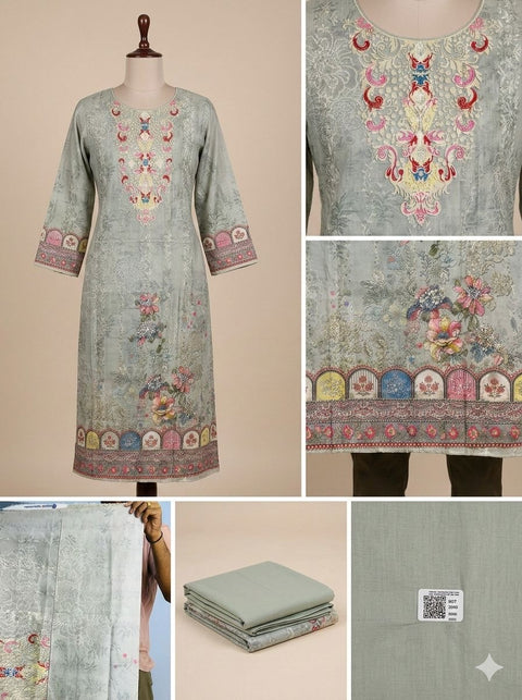 Premium Embroidered Three-Piece C163