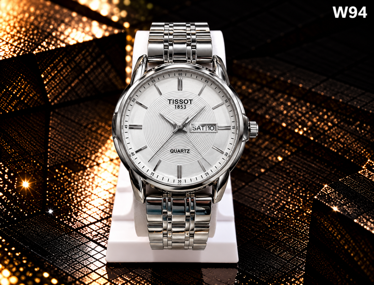 Men's Premium Classic Analog Metal Strap Watch – W94