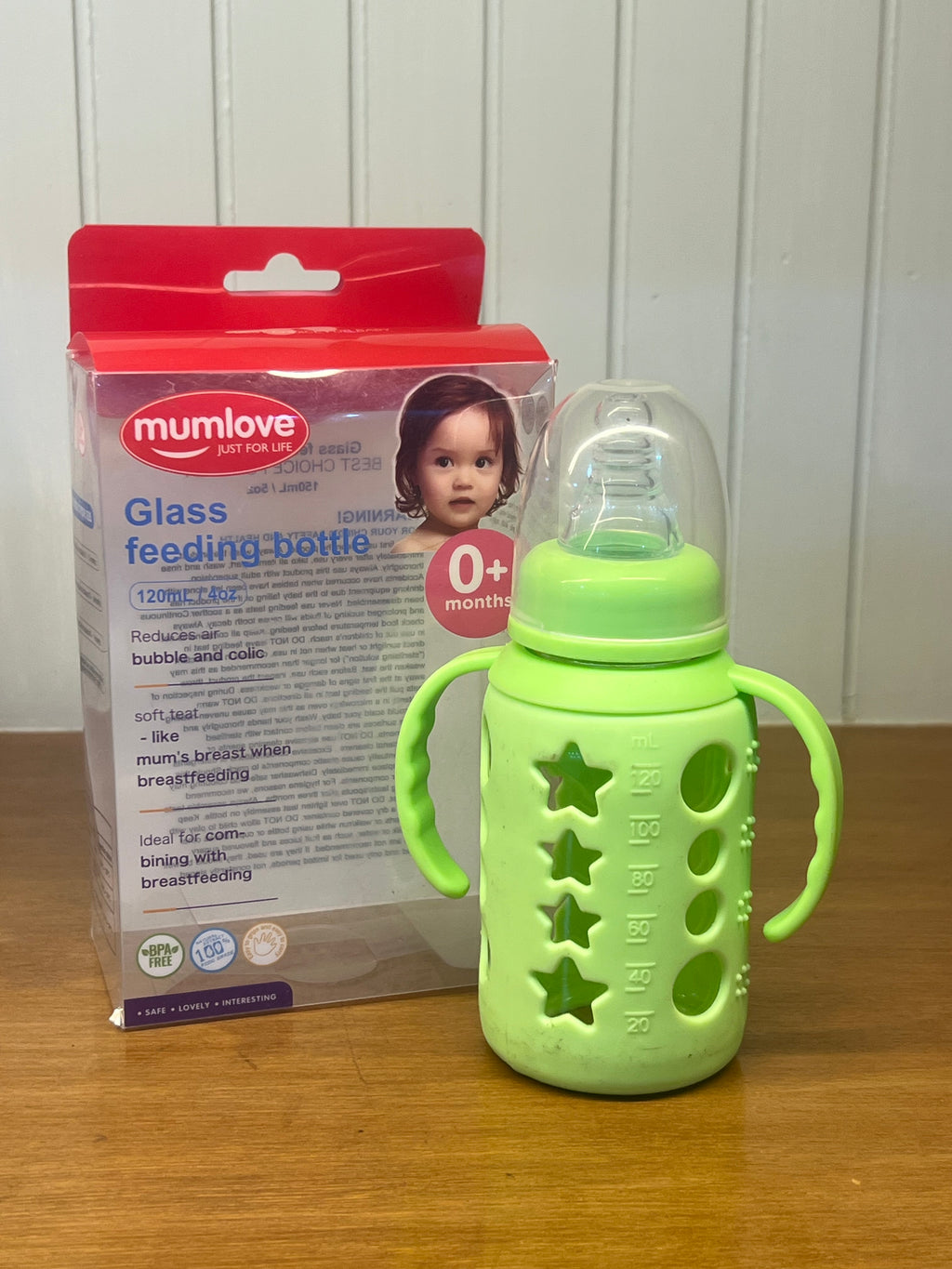 Mumlove Glass Feeding 120ml/4oz-C1003
