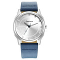 Contemporary Wristwatch with Blue Silicone Strap 766