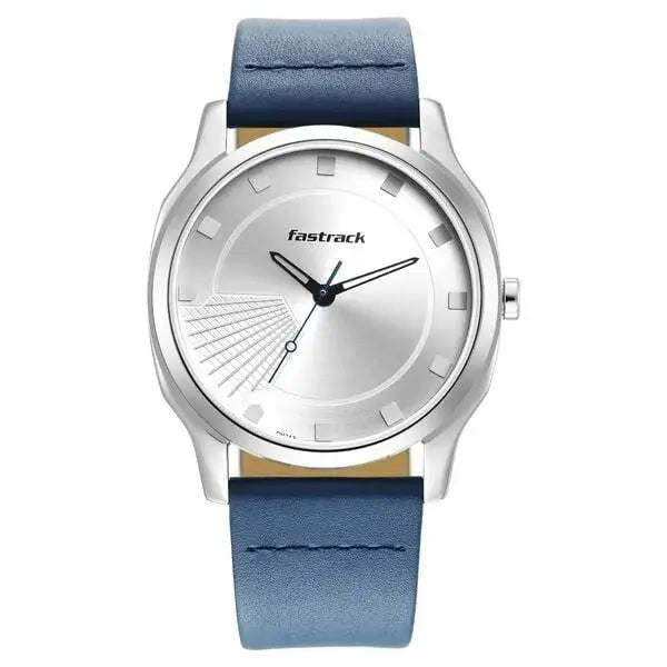 Contemporary Wristwatch with Blue Silicone Strap 766