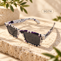 Premium Artistic Splatter Square Sunglasses – SG74