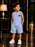 Baby Boys Star Print Sleeveless Co-Ord Set-BO28