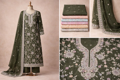 Heavy Embroidered Ethnic Salwar Kameez Set 1018