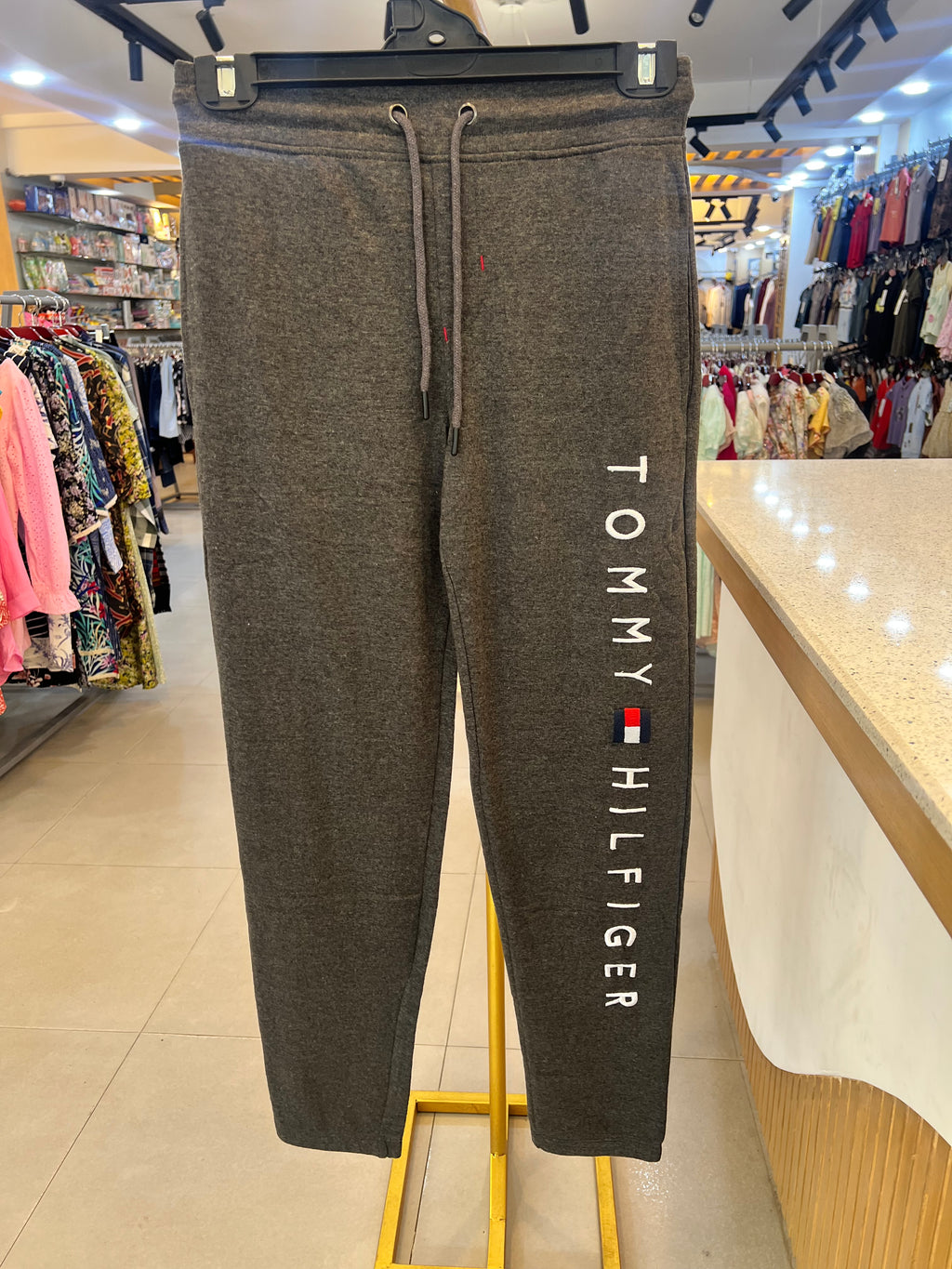Men's Premium Embroidered Fleece Jogger Pants Charcoal 111 (TP06)
