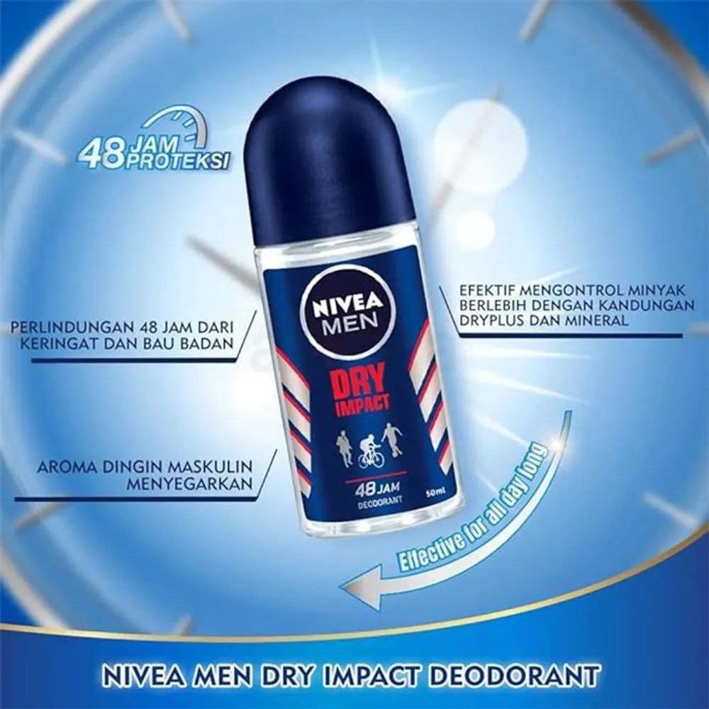NIVEA Roll-On – Multiple Variants (Men & Women)
