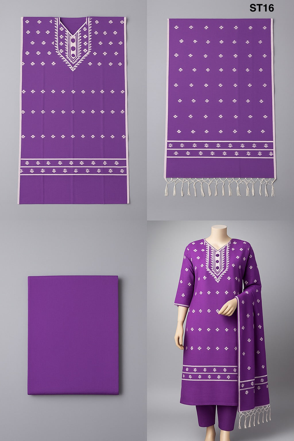 Half Silk Three Piece ST16