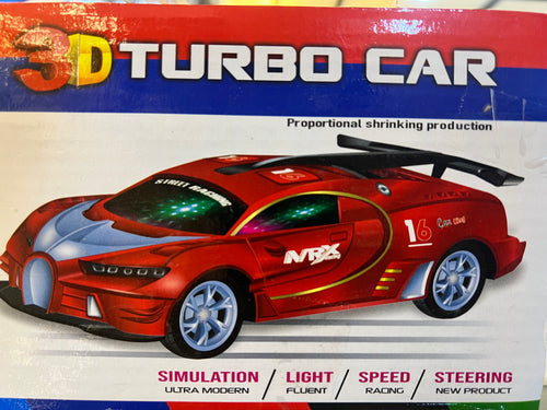 3D Turbo RC Racing Car 1:24 Scale – Light, Speed & Steering Control Toy Car
