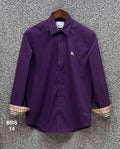 Signature Solid Shirt BRS purple 14