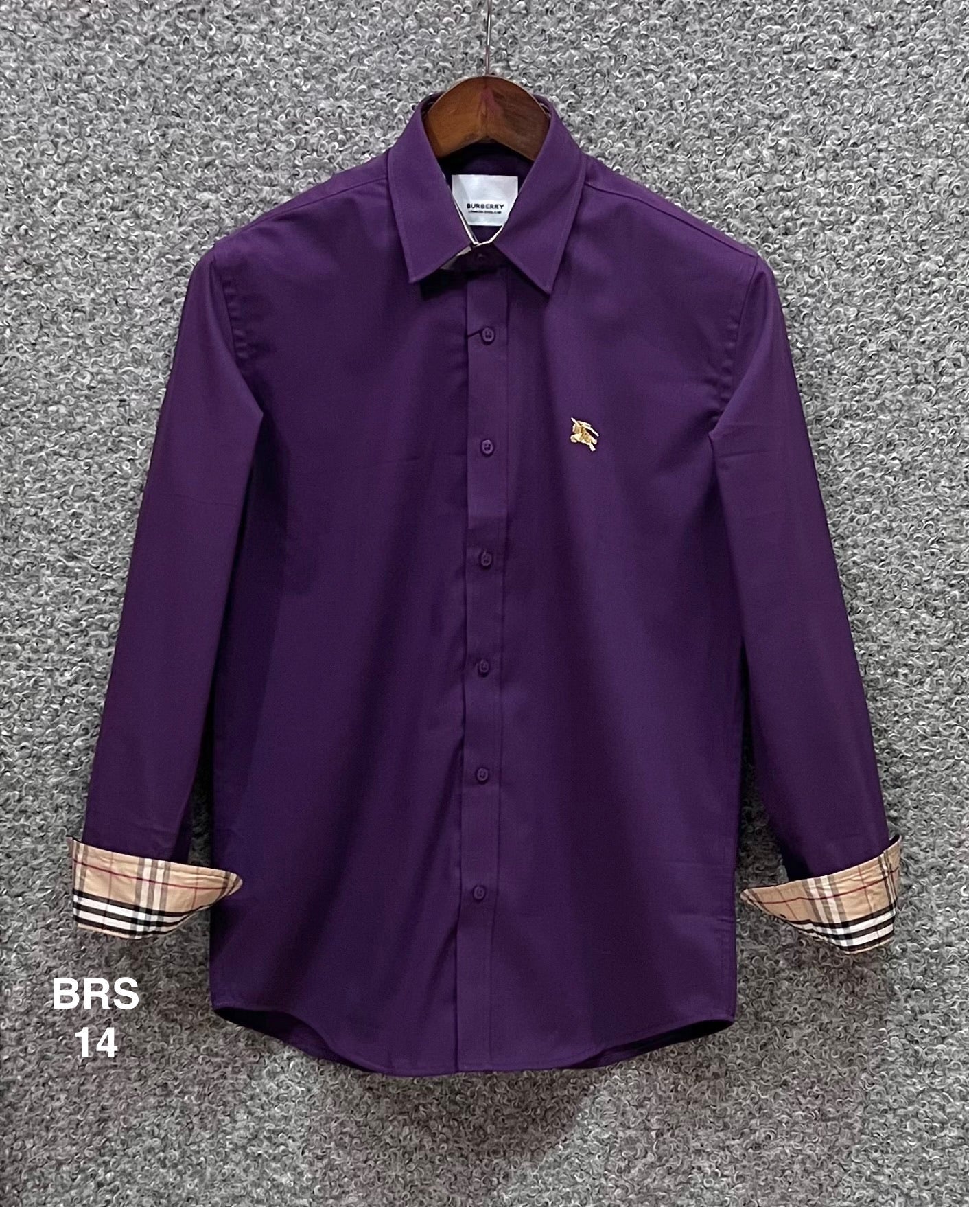 Signature Solid Shirt BRS purple 14