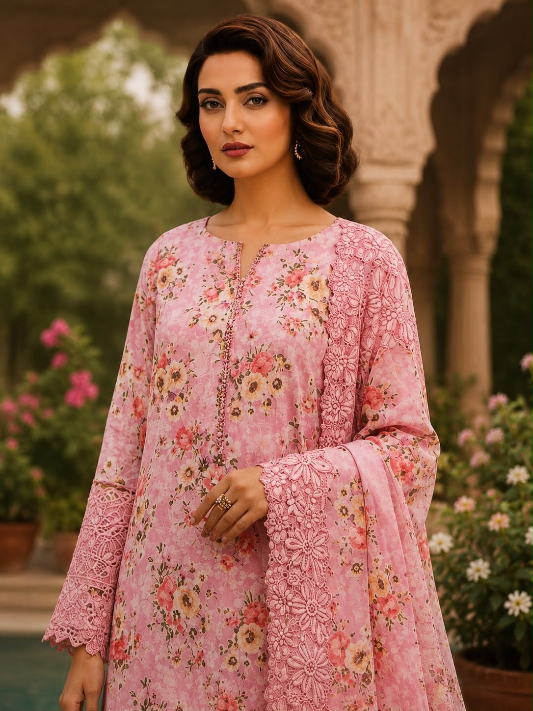Luxury Digital Printed Lawn Unstitched Three Piece Set -C547