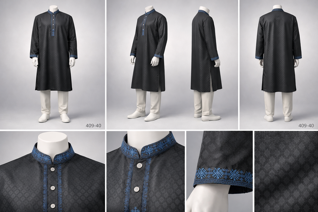 Luxury embroidery Panjabi with premium finish 409
