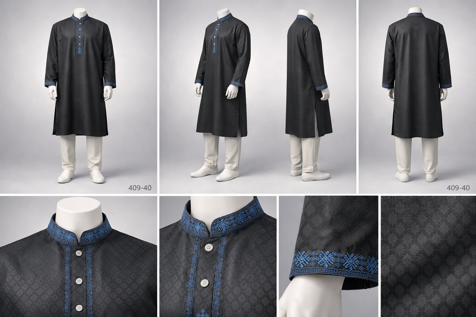 Luxury embroidery Panjabi with premium finish 409