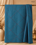 Bakulful Nakshi Kantha – Sky Blue Red Floral | BK10