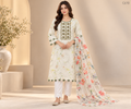 Premium Women’s Floral Embroidered Stitched Three Piece Set - C610