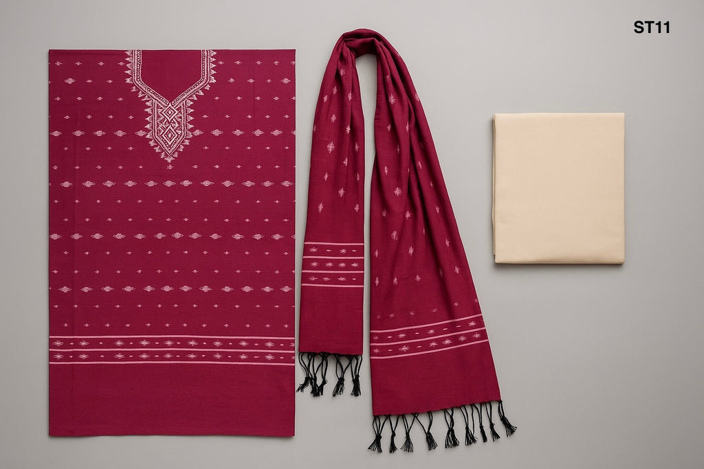 Half Silk Three Piece ST11