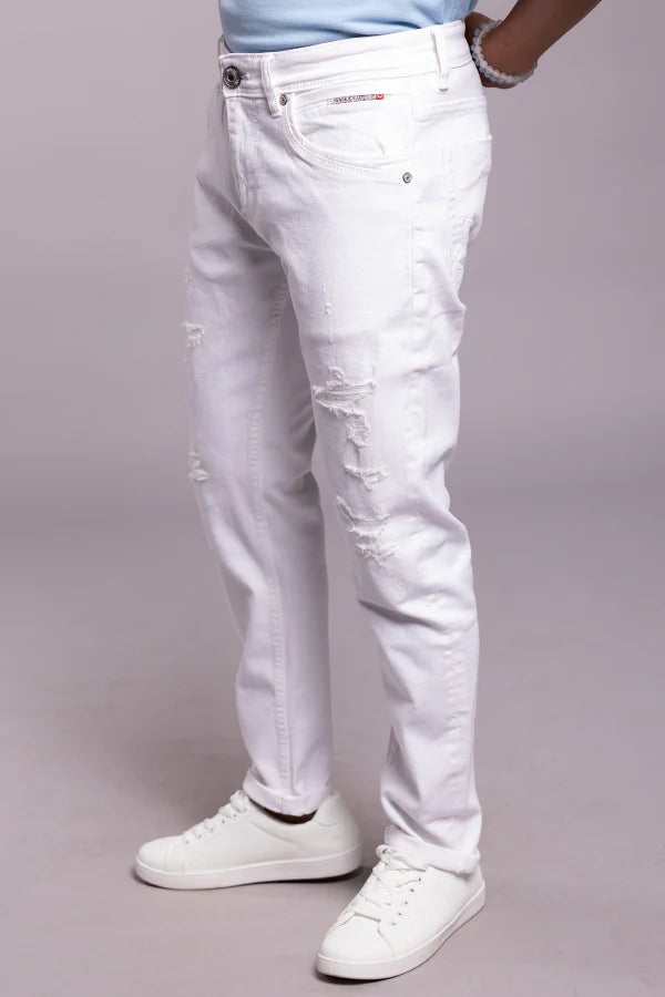 White 5 Pocket Low-Rise Ankle Length Jeans RJ5994A