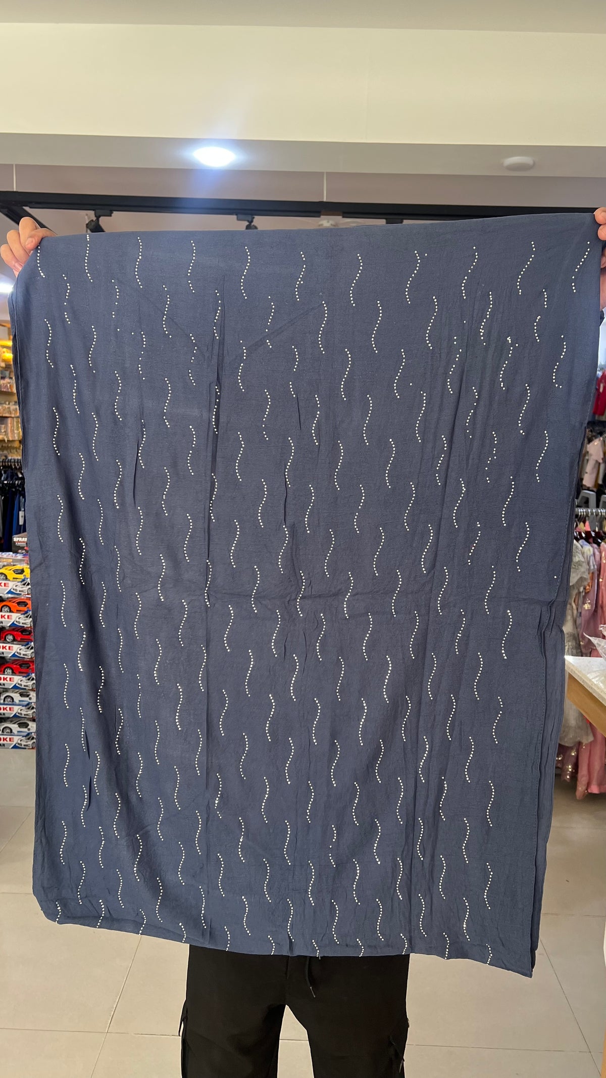 Premium Ladies Wave Stone Work Dupatta-LD149