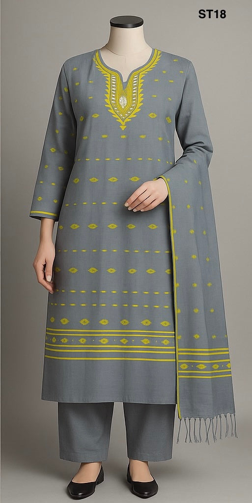 Half Silk Three Piece ST18