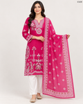 Luxury Women's Embroidered Stitched Three Piece - C630