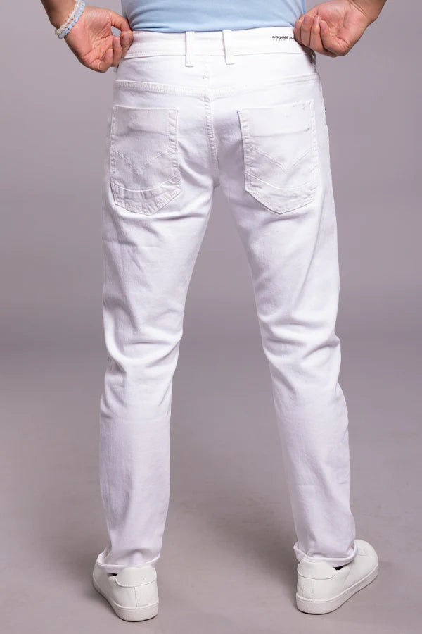 White 5 Pocket Low-Rise Ankle Length Jeans RJ5994A
