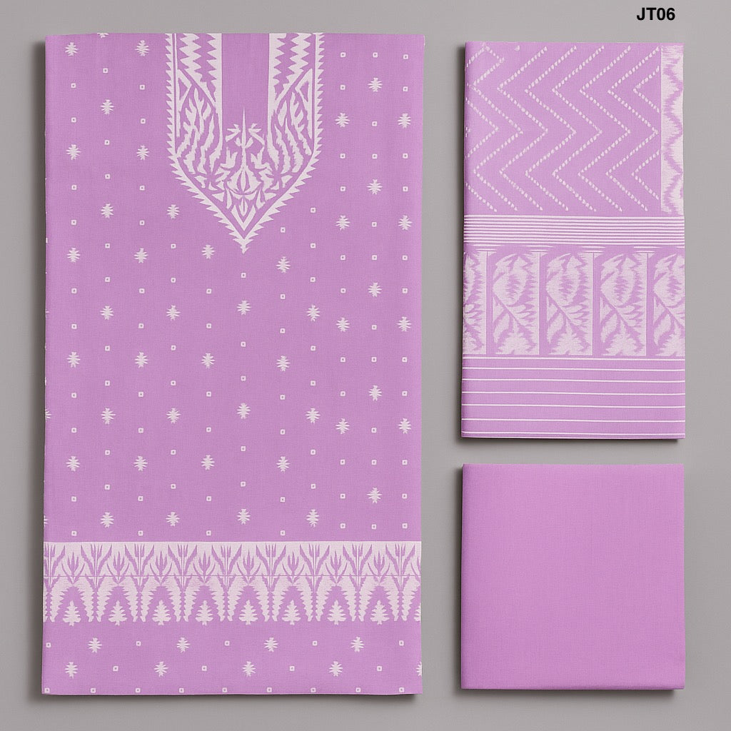 Soft Jamdani Three Piece JT06