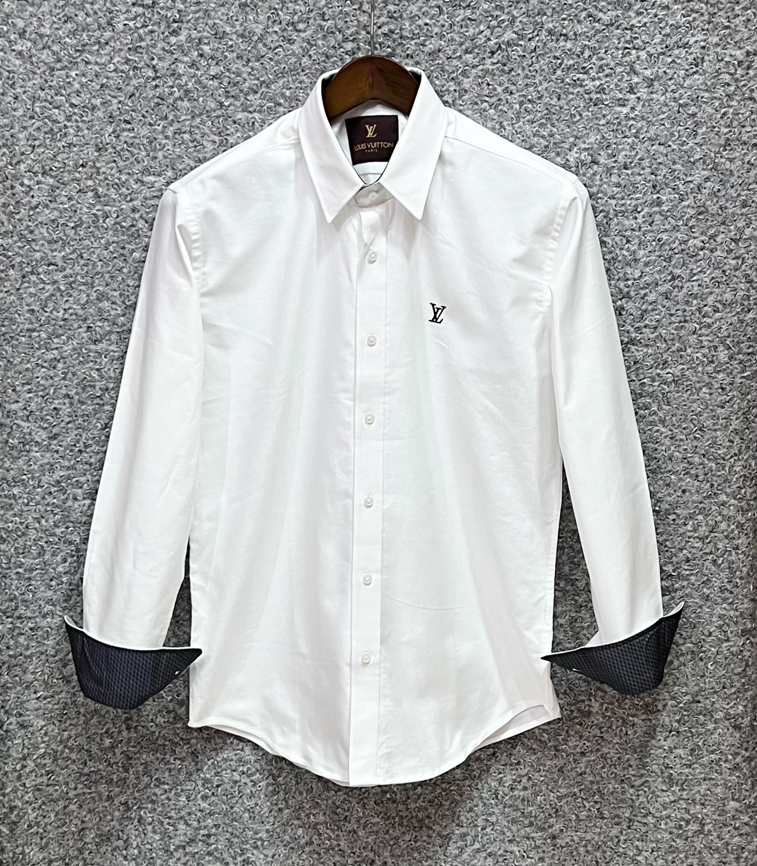 Luxury Solid Shirt LVS White