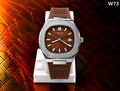Men's Premium Textured Dial Analog Rubber Strap Watch – W73